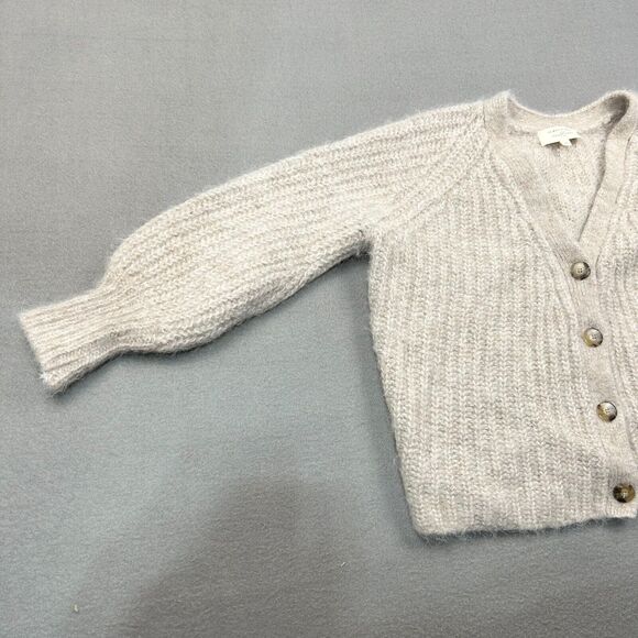 Sézane Basile Cardigan Sweater XS Light Beige Wool Alpaca Oversized - Picture 6 of 13